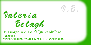 valeria belagh business card